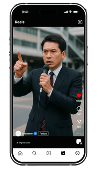 インスタ街頭演説素材